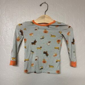 $8 ADD ON bamboo halloween dogs long sleeve tee 24M Milkberry Zara Baby Gap